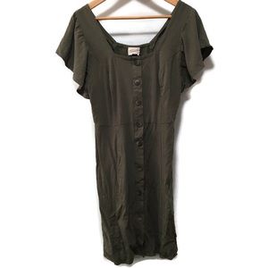 UNIVERSAL THREAD olive green mini dress